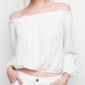 Peasant white off the shoulder